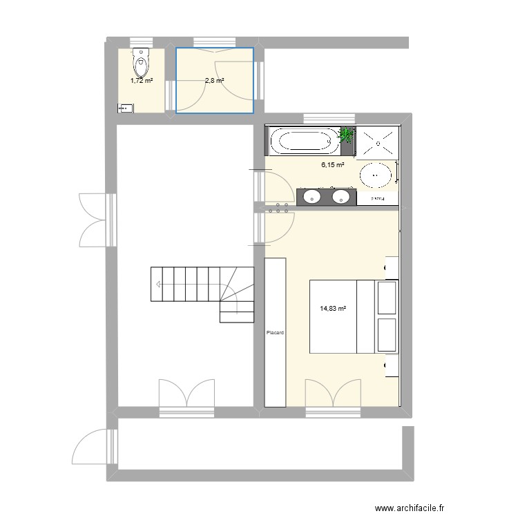 Chambre parentale 4. Plan de 13 pièces et 143 m2