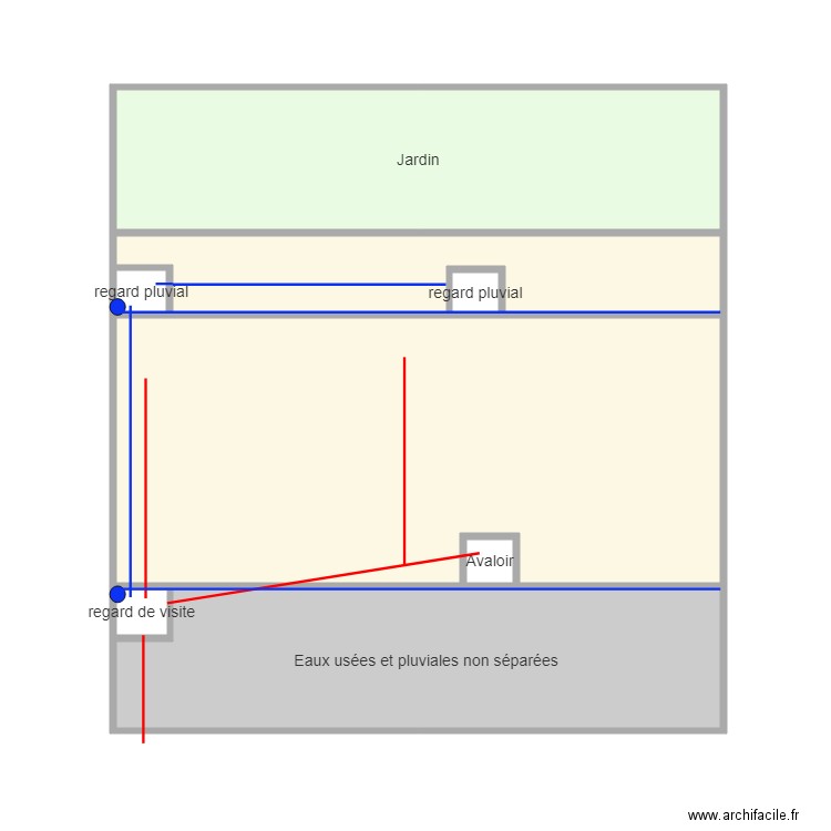 Eaux pluviales et Regards . Plan de 0 pièce et 0 m2