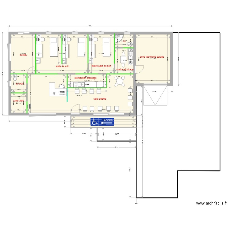 cabinet orthodontie la calmette lotissement vierge. Plan de 0 pièce et 0 m2