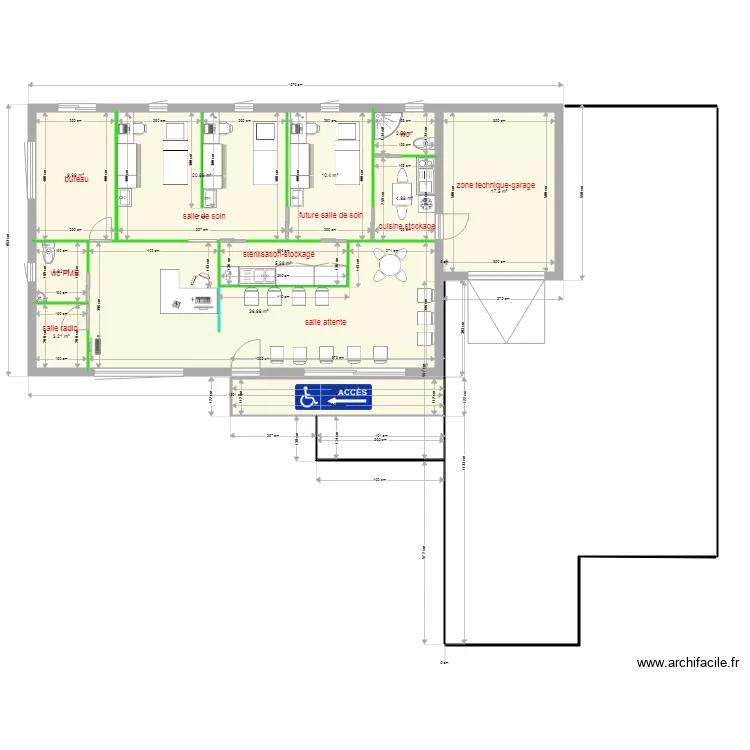 cabinet orthodontie la calmette lotissement vierge. Plan de 