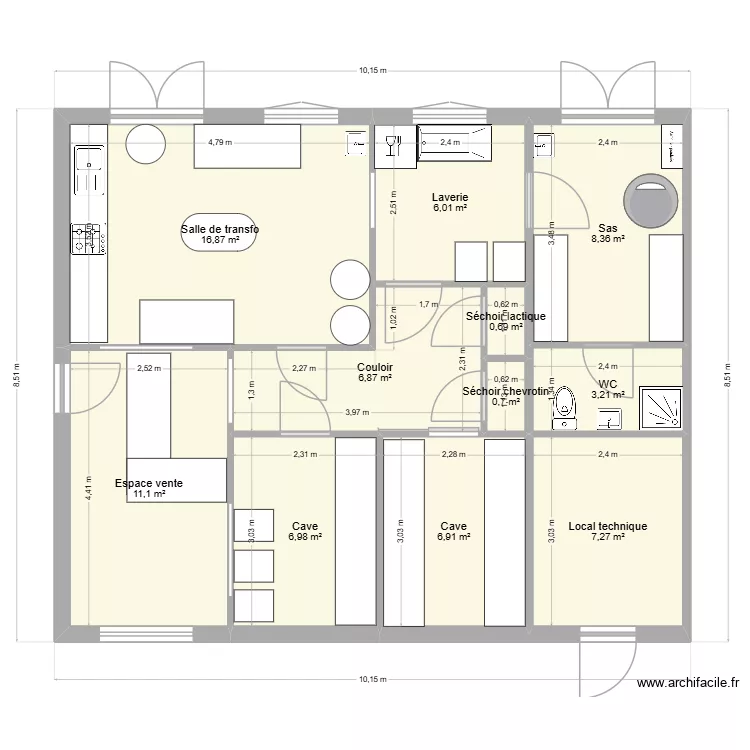fromagerie 2. Plan de 