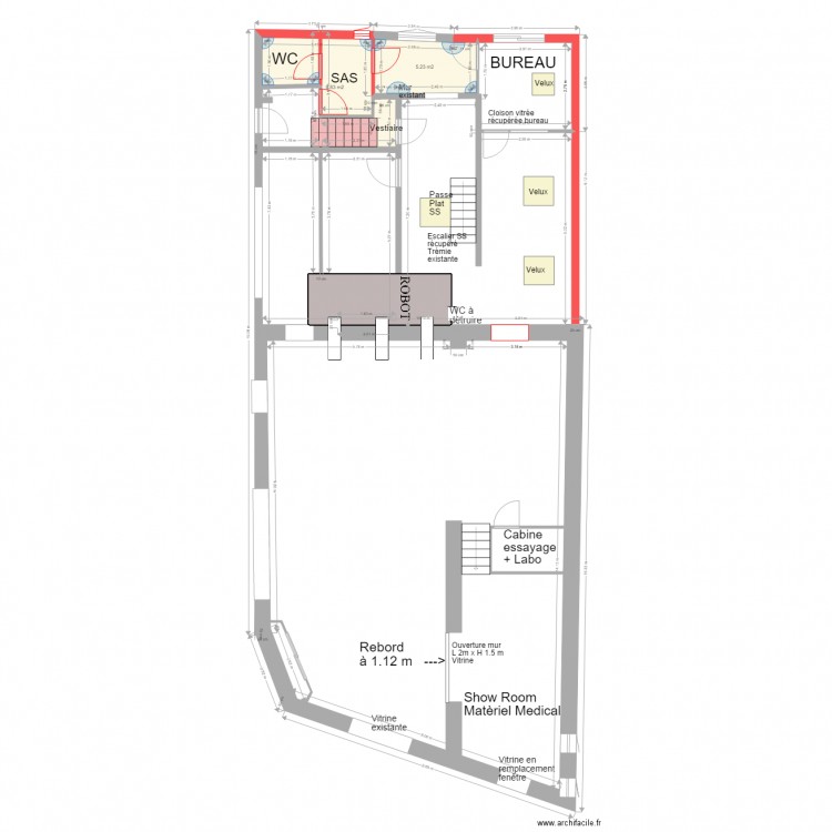 Projet 3 RDC. Plan de 0 pièce et 0 m2