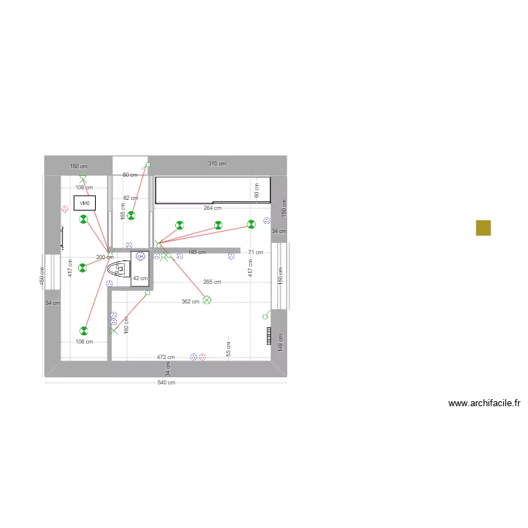 Extension Chambre - Plan elec . Plan de 