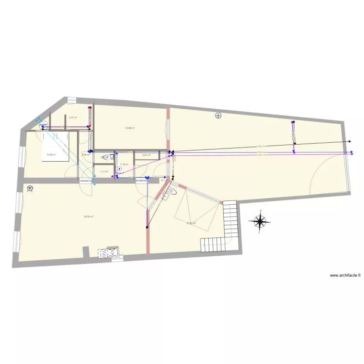 Evac et alim eau RDC 3. Plan de 