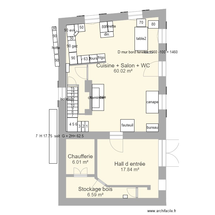 ma cuisine mise à jour 2020. Plan de 0 pièce et 0 m2