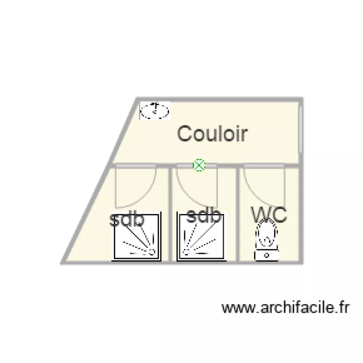 Salle de bain Thiaroye. Plan de 