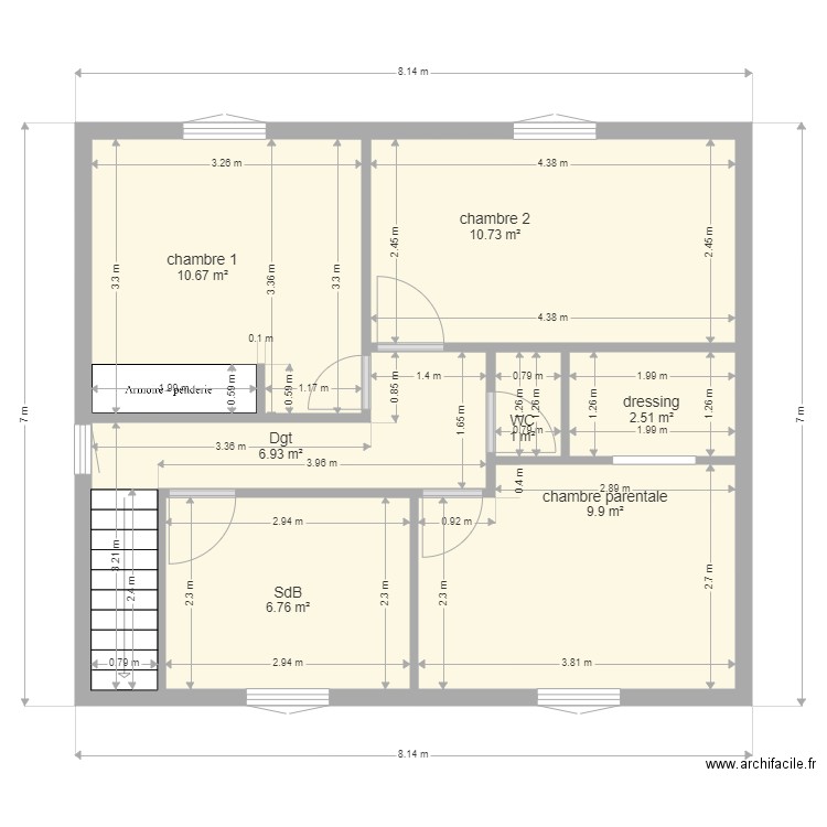 prompsat cotation etage. Plan de 0 pièce et 0 m2