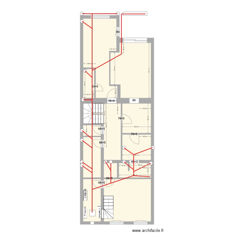 Tabellion Rez semi enterré Construction Egouttages. Plan de 0 pièce et 0 m2