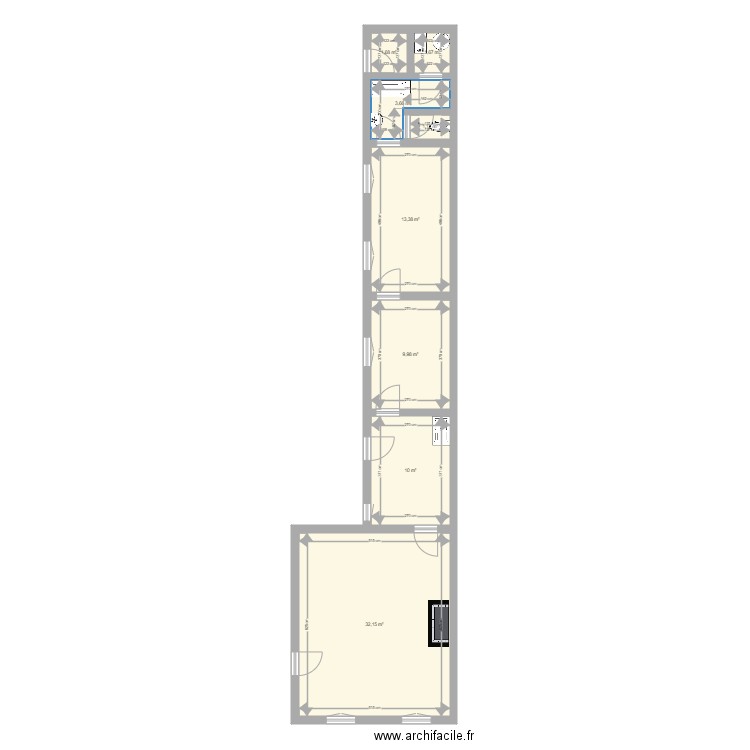 Maison Seurre plan. Plan de 8 pièces et 74 m2