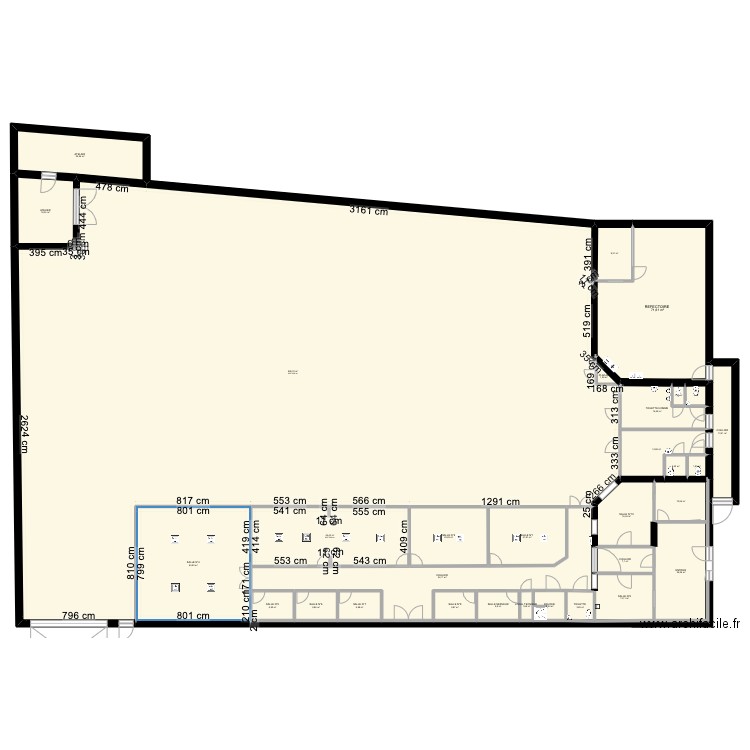 alexis plant boite sol. Plan de 31 pièces et 1423 m2