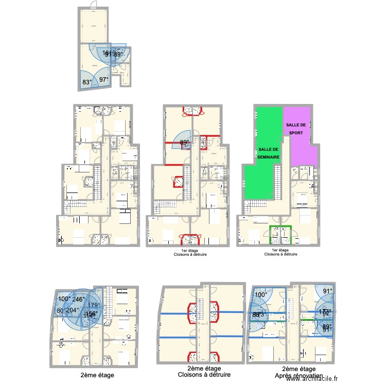 CLAIR DE LUNE. Plan de 84 pièces et 754 m2