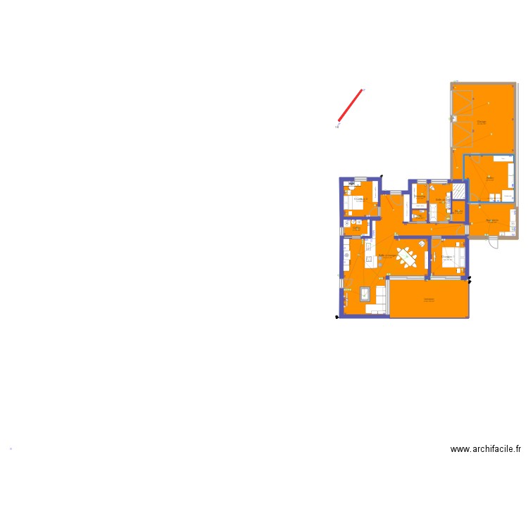 Plein pied schéma électrique. Plan de 0 pièce et 0 m2