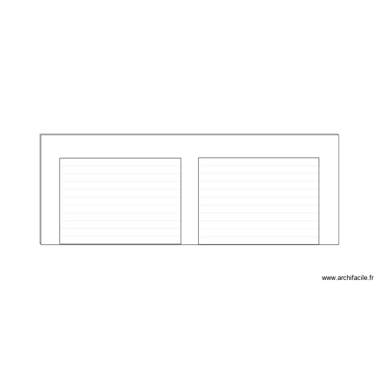 facade sud garage plat. Plan de 
