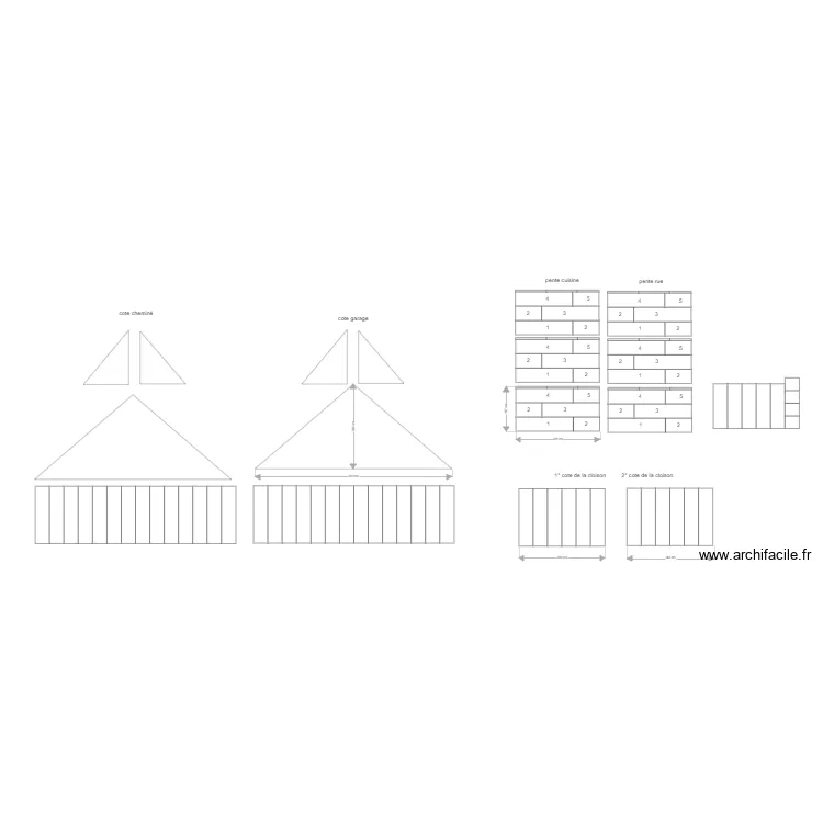 toit cindy. Plan de toit cindy. Plan de