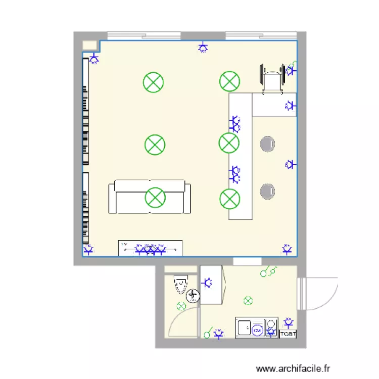 Le Royaume Champignon &eacute;lectricit&eacute;. Plan de 