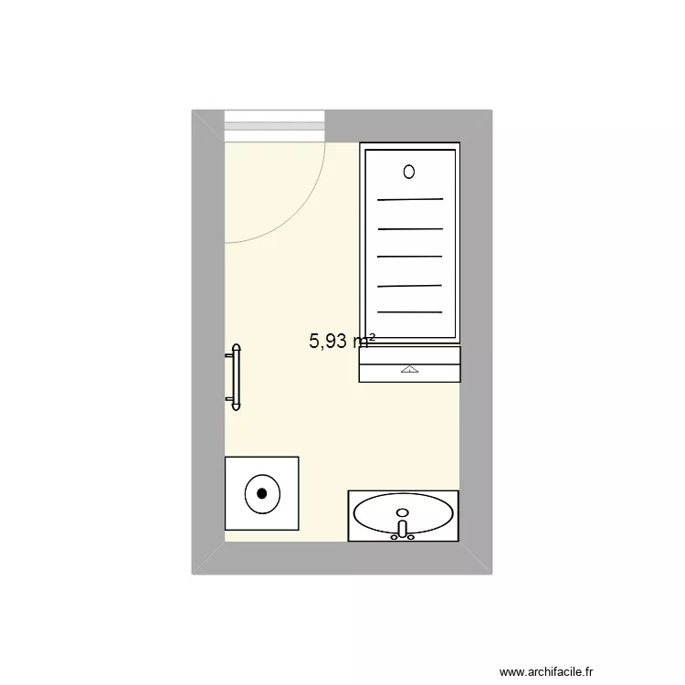 salle de bain sophie. Plan de 
