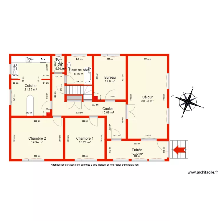 BI 5572 rdc c&ocirc;t&eacute;. Plan de 