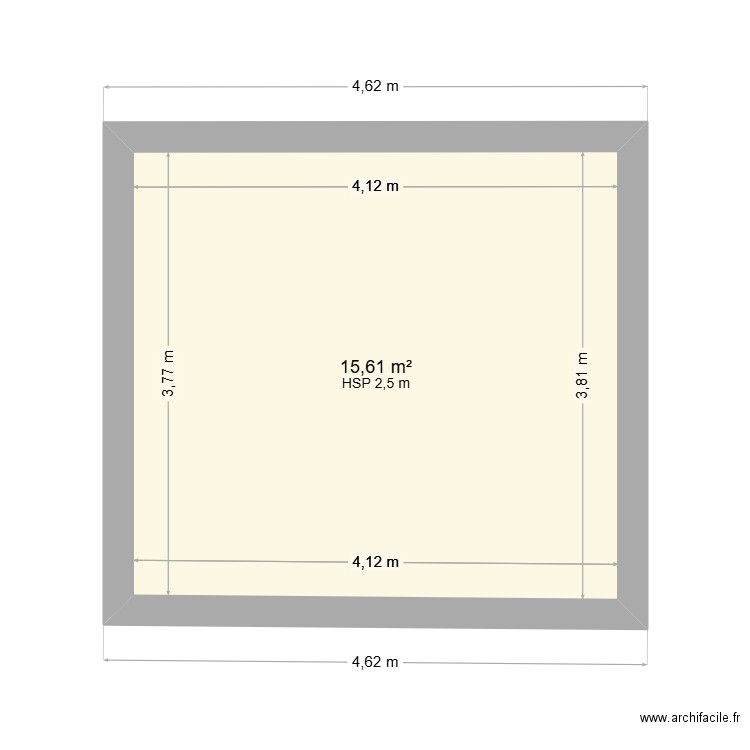 piscine. Plan de 1 pièce et 16 m2