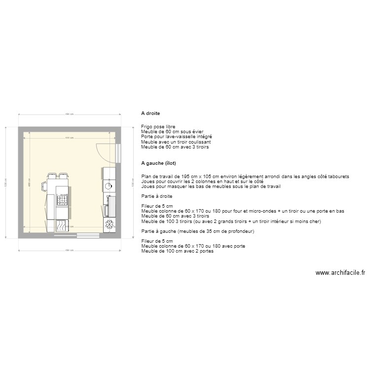 Cuisine maison. Plan de 0 pièce et 0 m2