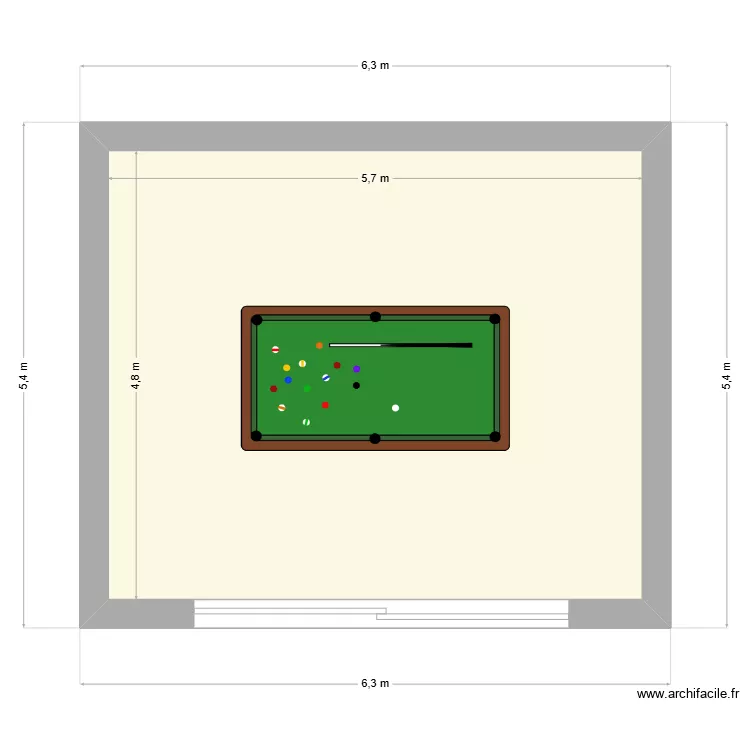 billard. Plan de billard. Plan de