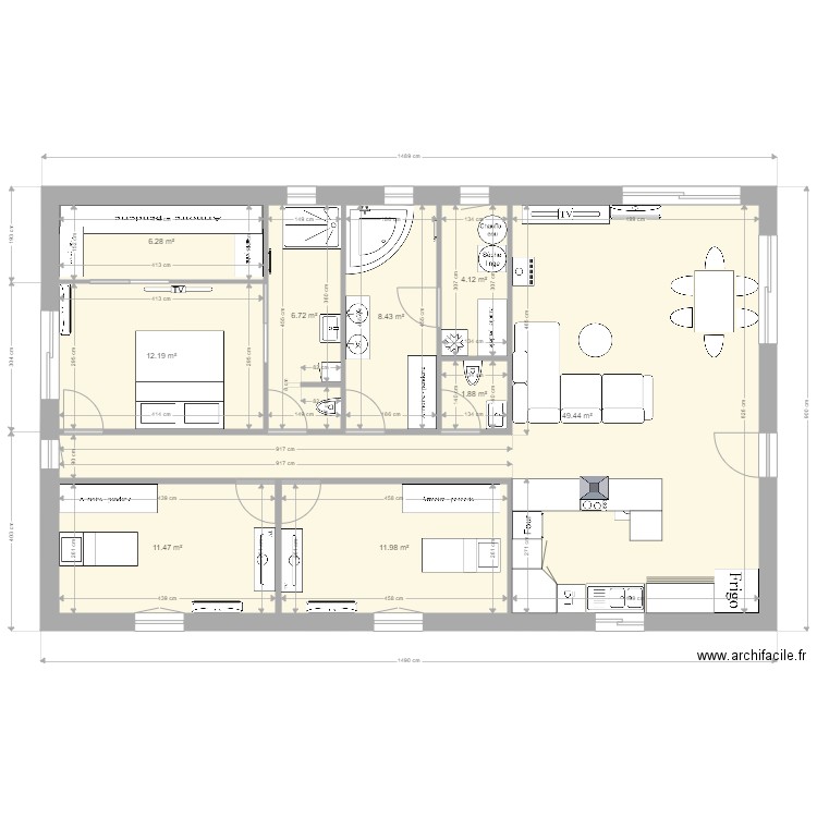 maison. Plan de 0 pièce et 0 m2