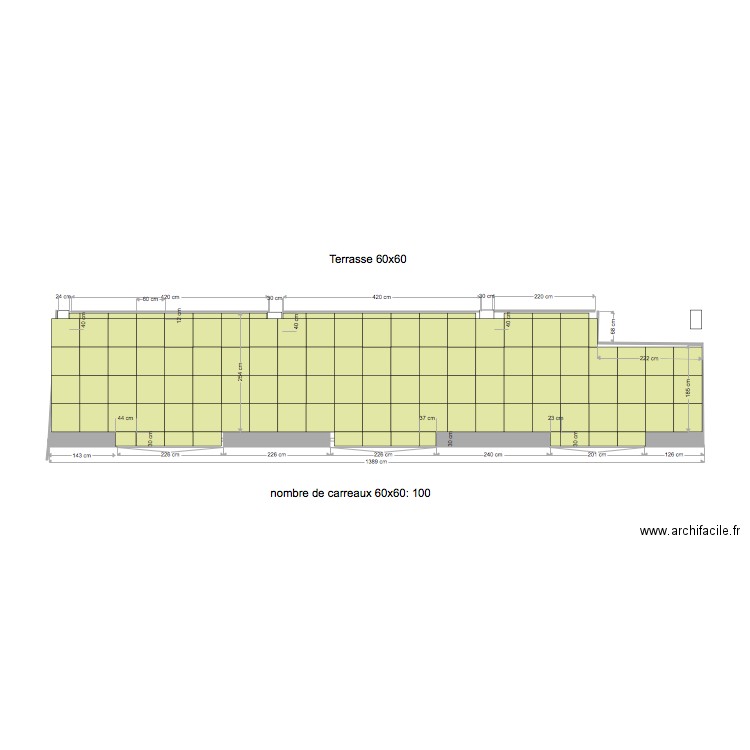 terrasse 60x60. Plan de 0 pièce et 0 m2