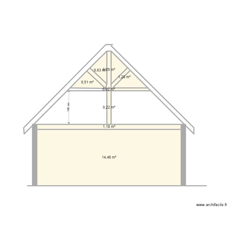 Coupe_Garage_Lampaul. Plan de 8 pièces et 19 m2