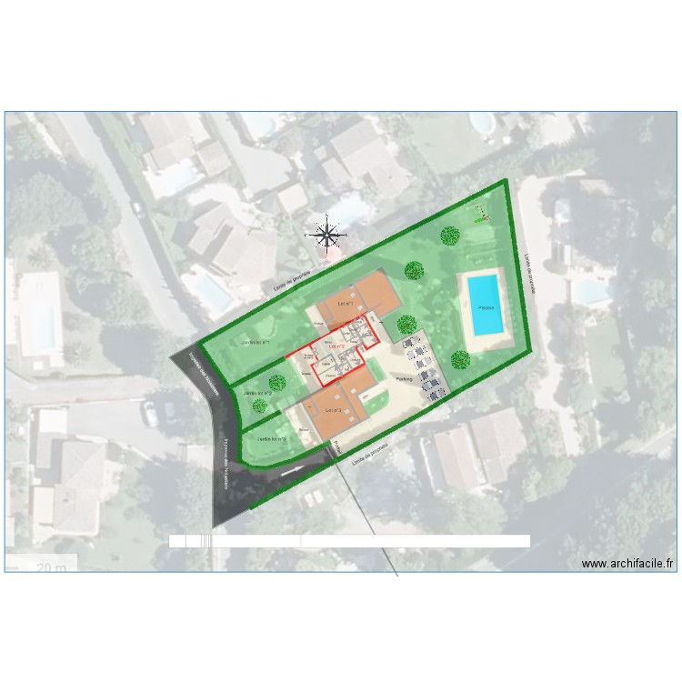 Plan de masse. Plan de 0 pièce et 0 m2