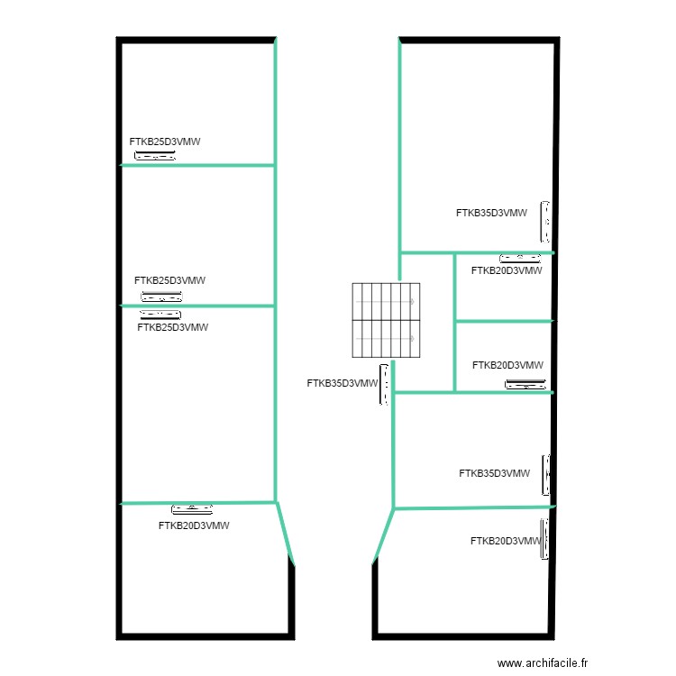 ETUDE NOTAIRE . Plan de 5 pièces et 81 m2