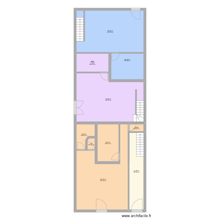 Trooz Rez fin. Plan de 10 pièces et 151 m2