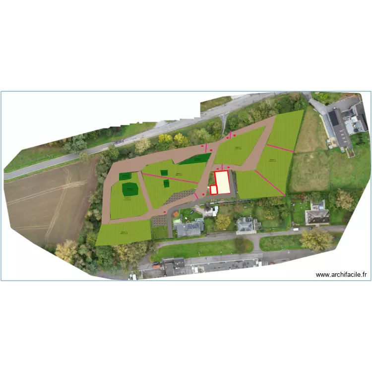 plan pistes et pature. Plan de 