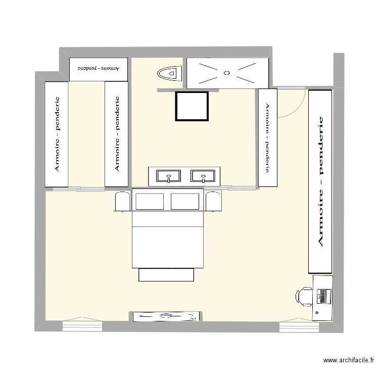 curra suite 5. Plan de 1 pièce et 46 m2