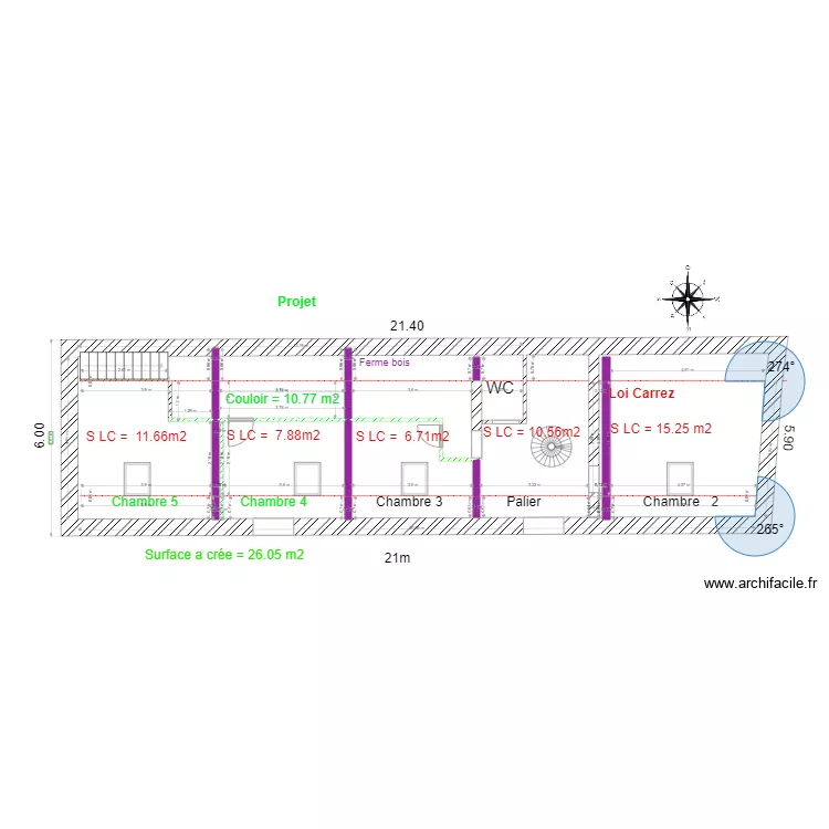 KB Projet chambre 1. Plan de 