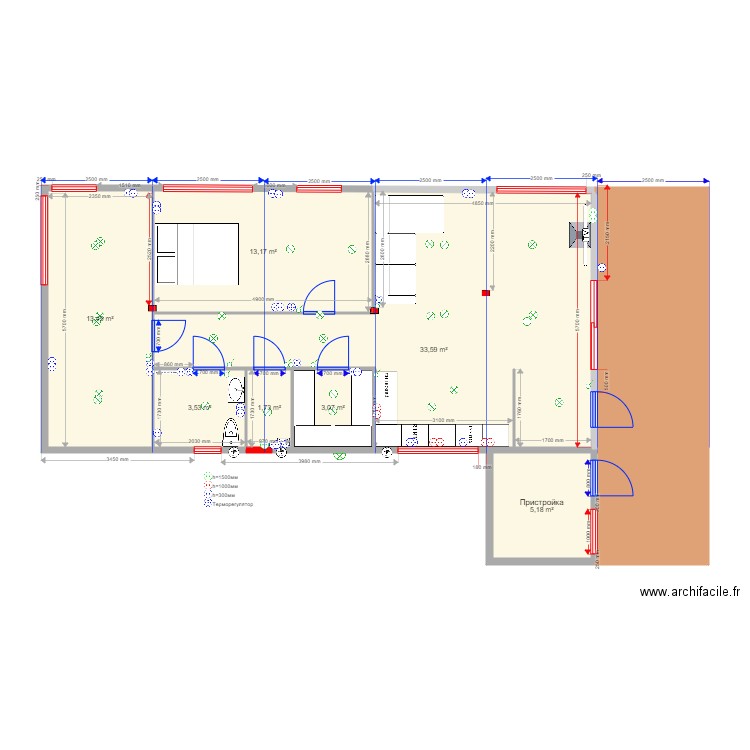 75 4 Troick sten. Plan de 0 pièce et 0 m2