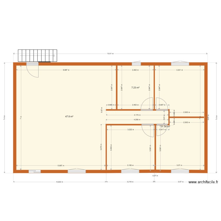 T4 etage Plantade. Plan de 0 pièce et 0 m2