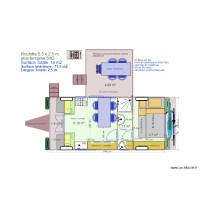 Roulotte 550 cm 4 places C