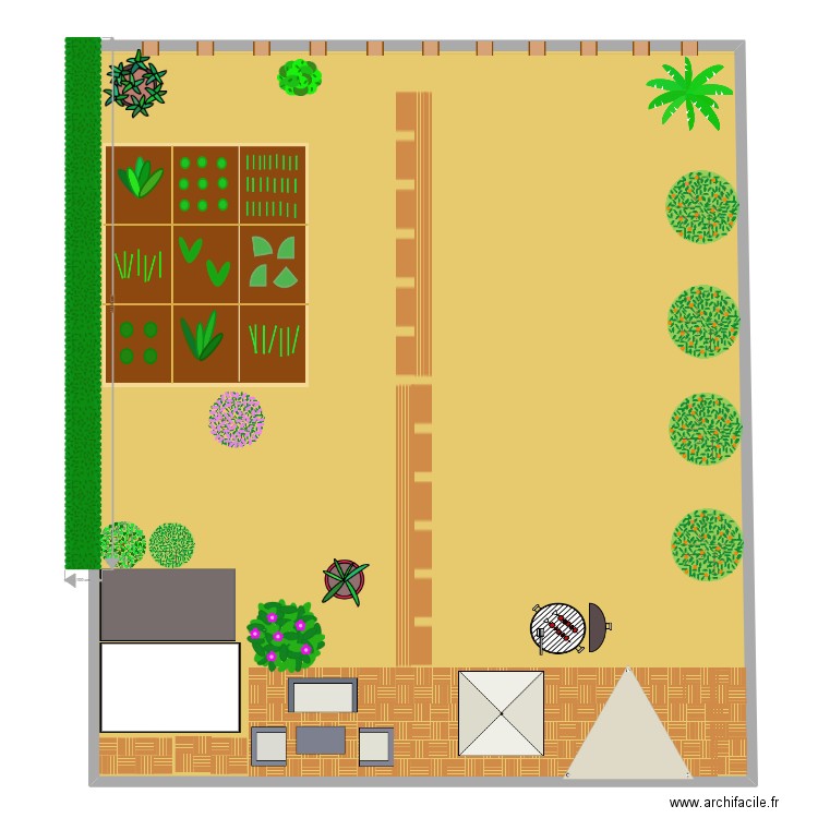 jardin. Plan de 1 pièce et 346 m2