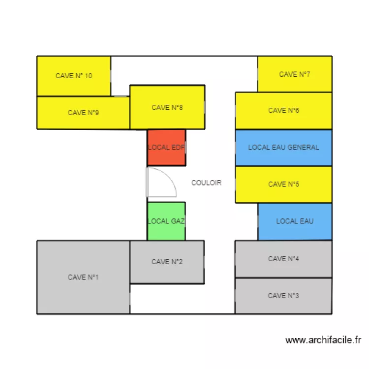 CAVES CHOISY LE ROI. Plan de 