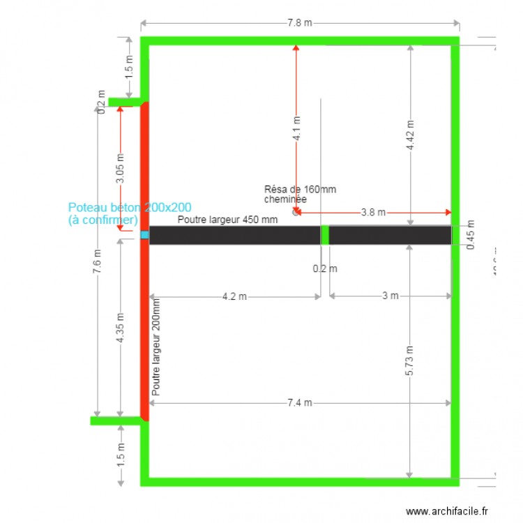 Résas maçon. Plan de 0 pièce et 0 m2