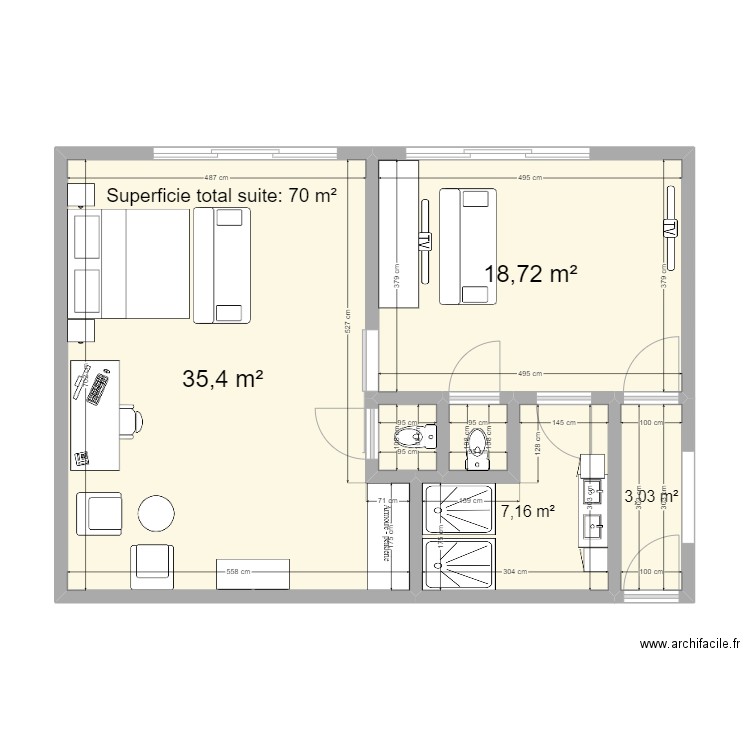 Suite v1. Plan de 0 pièce et 0 m2