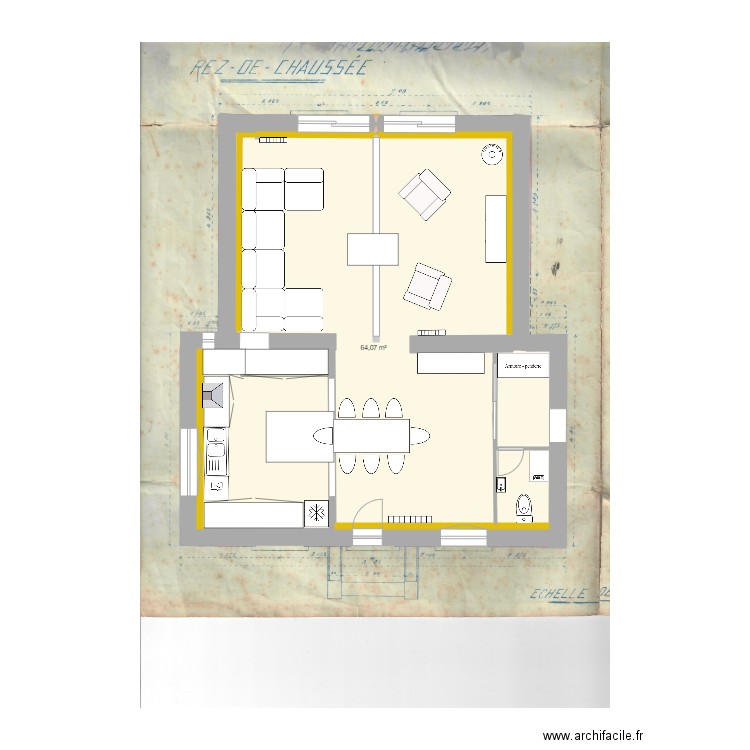 martinerie RDC . Plan de 0 pièce et 0 m2