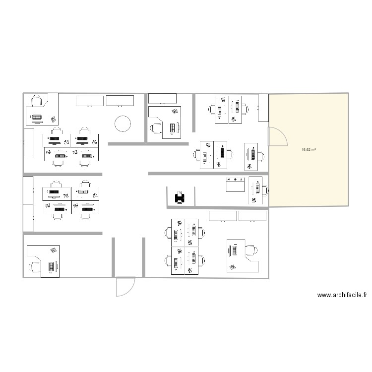 PLan Finance - local Boutique2. Plan de 1 pièce et 17 m2