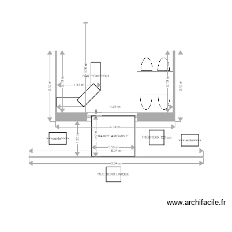 LES BANQUETTES ROUGES PLAN PROJET ENTREE. Plan de 