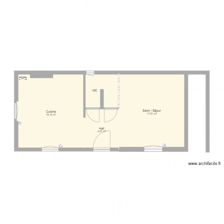 Plan GRUSON EPERNAY RDC. Plan de 0 pièce et 0 m2