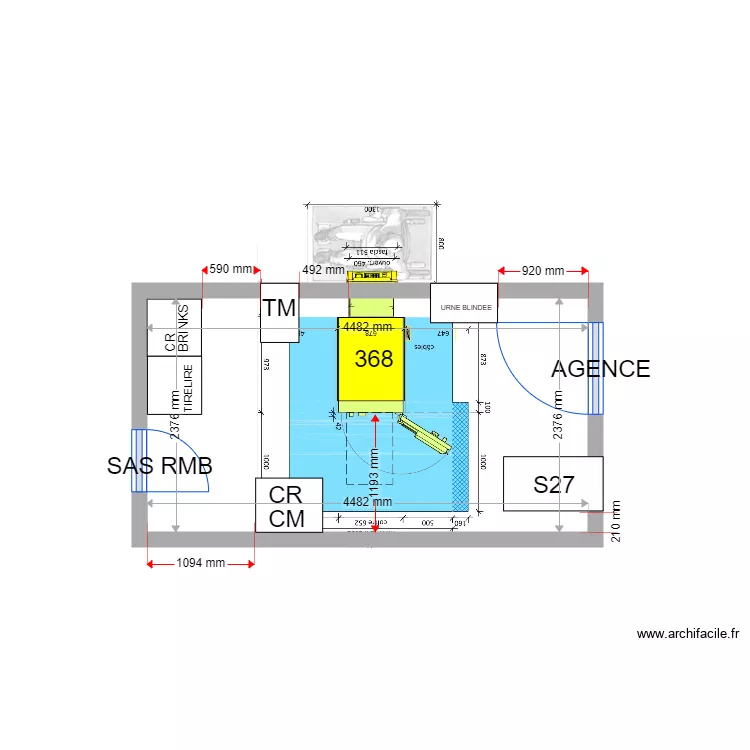 PLAN DE MASSE EXISTANT COUSTELLET 368. Plan de 
