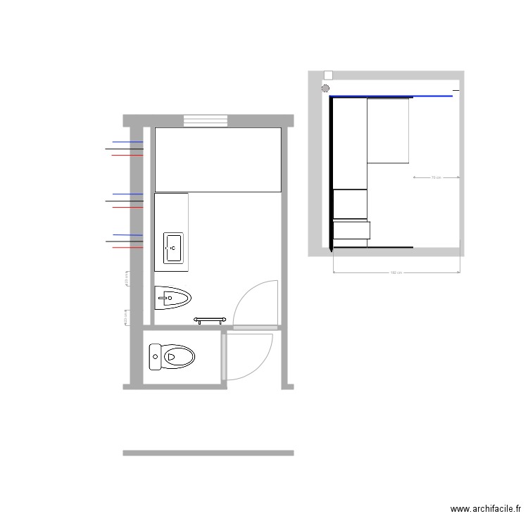 Salle de Bains Projet B7. Plan de 0 pièce et 0 m2