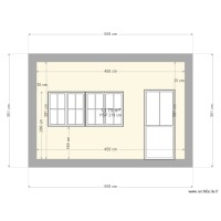 PLAN ELEVATION BAIE VITREE STUDIO