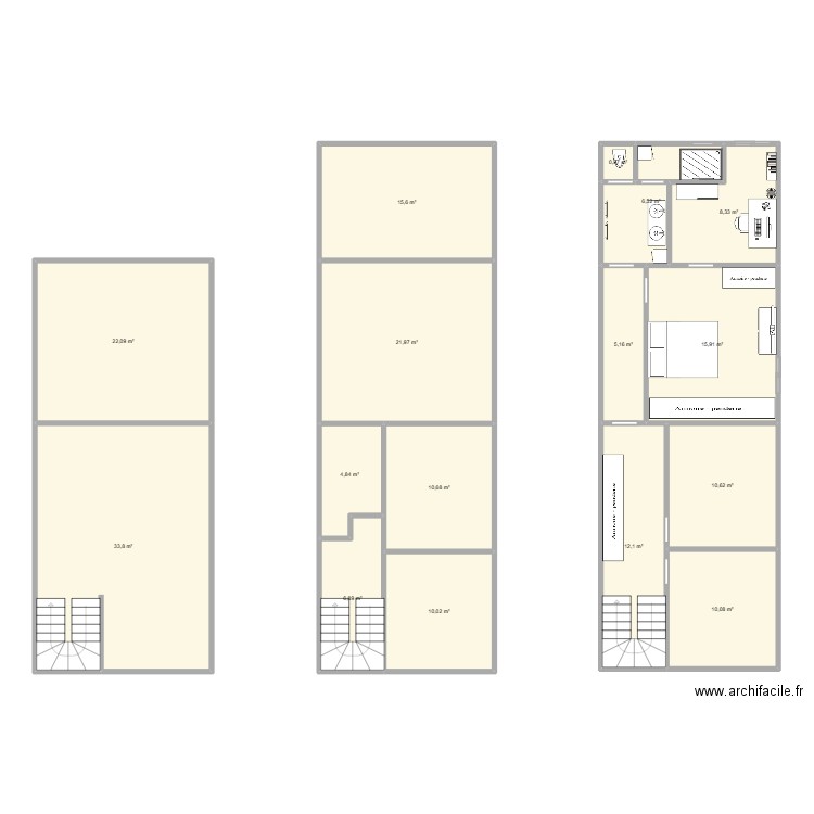 extension maison 2. Plan de 16 pièces et 195 m2