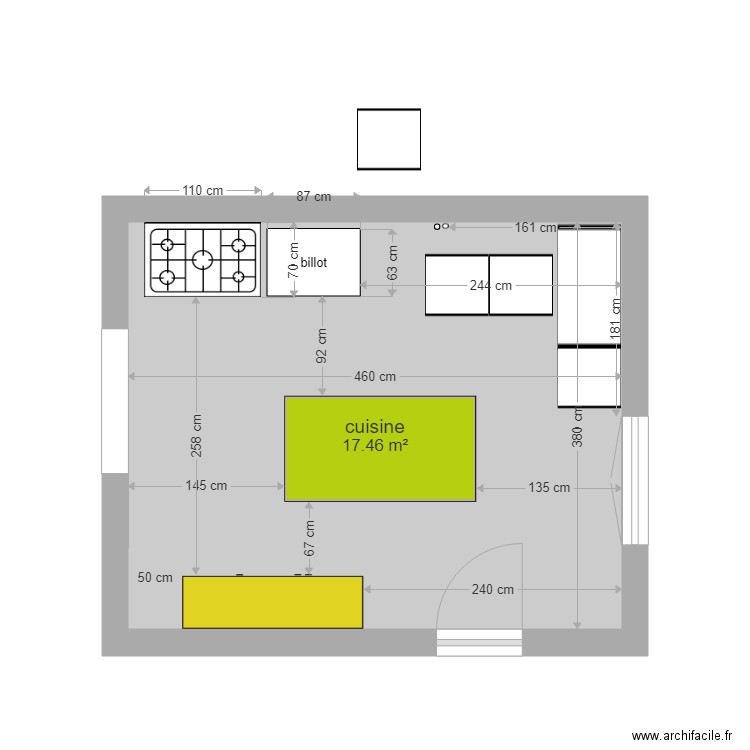 cuisine Eugénie 3. Plan de 0 pièce et 0 m2