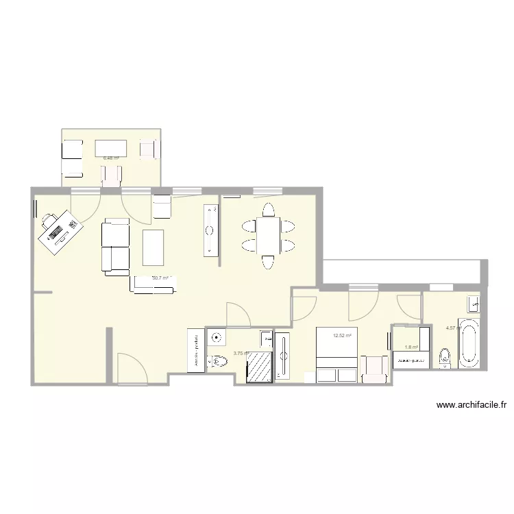 Appartement Boulogne Modifi&eacute;. Plan de 
